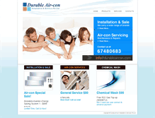 Tablet Screenshot of durableaircon.com